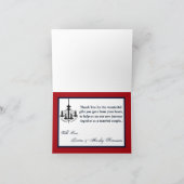 Mariée de chambre uniforme marine pliée Carte de r (Intérieur)