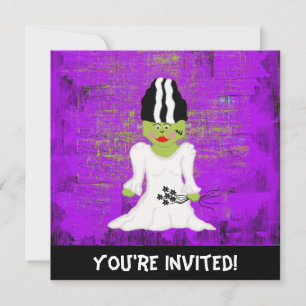 Mariée De Frankenstein Halloween Invitation