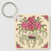 Mariée de roses Porte-clés de mariage (Recto)