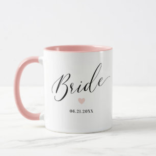 Mariée de script personnalisé Mariage cadeau Mug