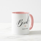 Mariée de script personnalisé Mariage cadeau Mug (Devant droit)