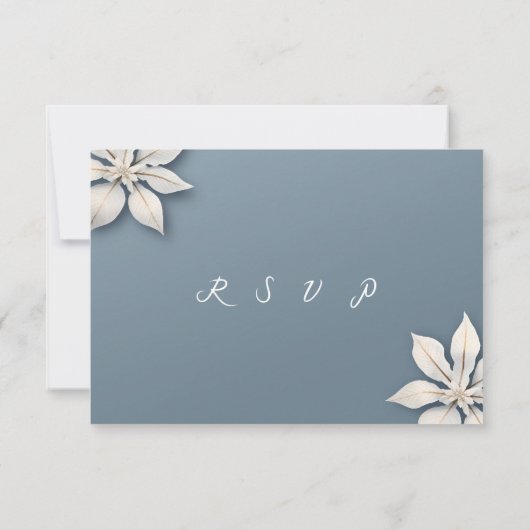 Mariée d'hiver RSVP avec choix de repas (Dos)