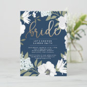 Mariée d'or - Invitation de douche nuptiale (Debout devant)