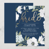 Mariée d'or - Invitation de douche nuptiale (Devant / Derrière)