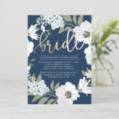 Mariée d'or - Invitation de douche nuptiale (Debout devant)