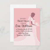 Mariée en Mariage Gown Invitation de la douche nup (Devant / Derrière)