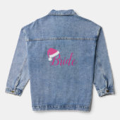 Mariée en Pink Santa Hat Denim Veste (Verso)