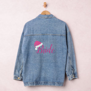 Mariée en Pink Santa Hat Denim Veste