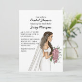 Mariée en robe Mariage Invitation de douche nuptia (Debout devant)