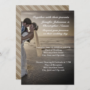 Mariée et chambre Grayed Sunset Beach Invitation d