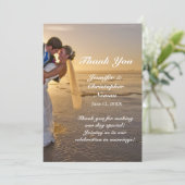 Mariée et chambre sur Sunset Beach Carte de remerc (Debout devant)