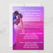 Mariée et chambre violet Sunset Beach Invitation d (Devant)