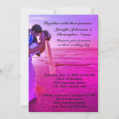Mariée et chambre violet Sunset Beach Invitation d (Devant)