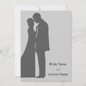 Mariée et mariée Silhouette Invitation (Devant)