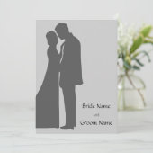 Mariée et mariée Silhouette Invitation (Debout devant)
