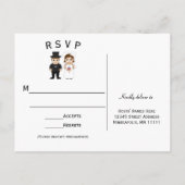 Mariée et salle - Carte postale RSVP (Dos)