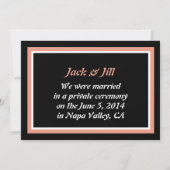 Mariée et salle de jeu Limo Elopement Faire-part (Dos)