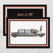 Mariée et salle de jeu Limo Elopement Faire-part (Devant / Derrière)