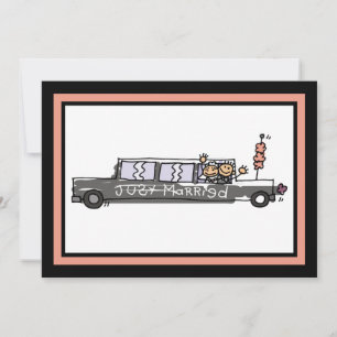 Mariée et salle de jeu Limo Elopement Faire-part