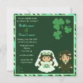 Mariée et salle de mariage 8 bits - Invitations au (Devant)