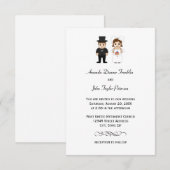 Mariée et salle de réunion - Faire-part de mariage (Devant / Derrière)