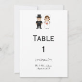 Mariée et salle - Numéro de table de réception (Dos)
