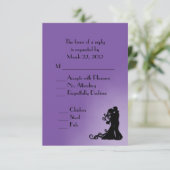 Mariée et salle Royal Purple RSVP avec menu (Debout devant)