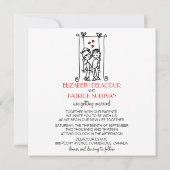 Mariée et salle sur Faire-part de mariage de gribo (Dos)