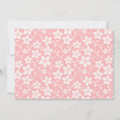 Mariée florale rose | Invitation de douche nuptial (Dos)