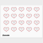 Mariée Groom Noms Coeurs Mariage Faveur Stickers (Feuille)