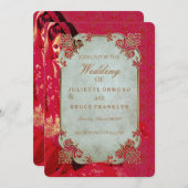 Mariée indienne ~ Faire-part de mariage (Devant / Derrière)