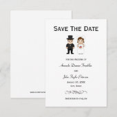 Mariée & Marié - 3x5 Save the Date (Devant / Derrière)