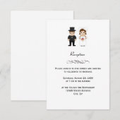 Mariée & Marié - Invitation de réception de mariag (Devant / Derrière)