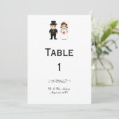 Mariée & Marié - Numéro de table de réception (Debout devant)