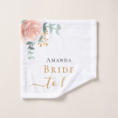 Mariée or rose floral eucalyptus enterrement de vi (Gant de toilette)