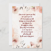 Mariée pour être une invitation de bénédiction (Dos)