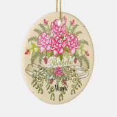 Mariée rose ornement de mariage personnalisé (Droite)