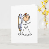 Mariée Se Préparant Pour La Carte Mariage (Fleur jaune)