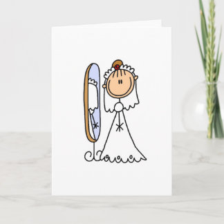 Mariée Se Préparant Pour La Carte Mariage