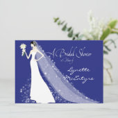 Mariée Silhouette Mariage robe Voile Invitation nu (Debout devant)