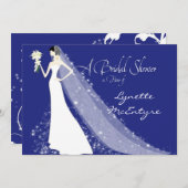 Mariée Silhouette Mariage robe Voile Invitation nu (Devant / Derrière)