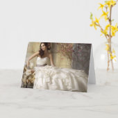 Mariée sur sa carte de jour de mariage (Fleur jaune)