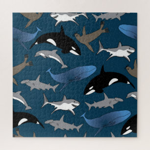 Marien leven, wilde dieren, puzzel