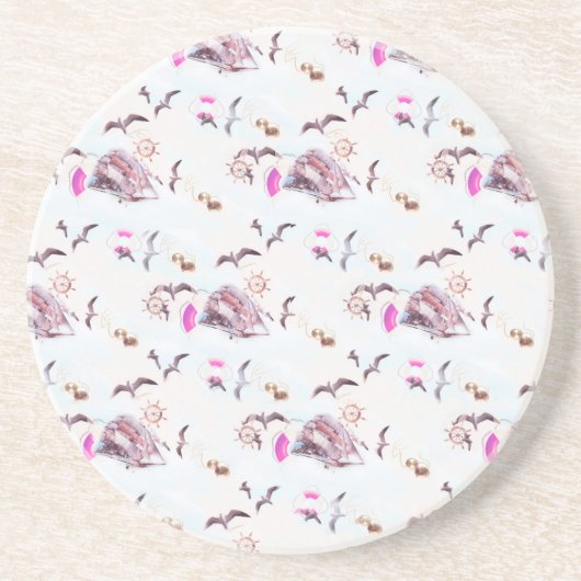 Marien patroon zandsteen onderzetter (Voorkant)