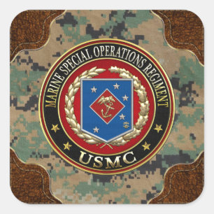 Marien speciaal operationeel programma (MSOR) [3D] Vierkante Sticker