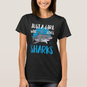 Mariene biologie Kinder een meisje dat van haaien T-shirt
