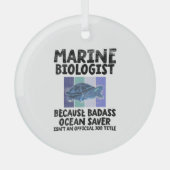 Mariene bioloog Mariene Biologie Glas Ornament (Voorkant)