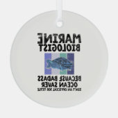 Mariene bioloog Mariene Biologie Glas Ornament (Achterkant)