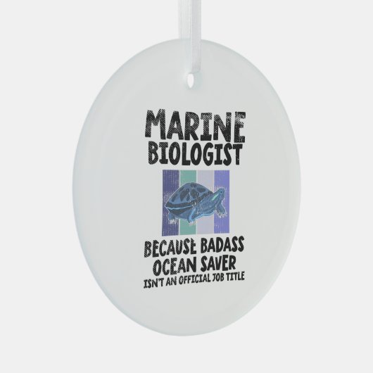 Mariene bioloog Mariene Biologie Glas Ornament (Voorkant Rechts)
