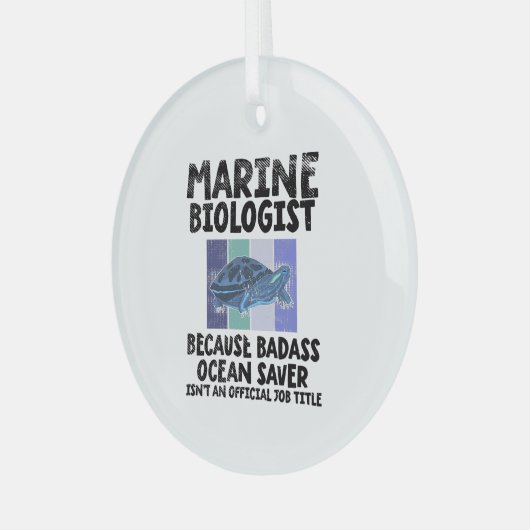 Mariene bioloog Mariene Biologie Glas Ornament (Voorkant links)